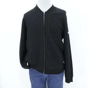 Redvanly Sweater Mens Medium Tuxedo Lewis Bomber Wool Ribbed Preppy Casual